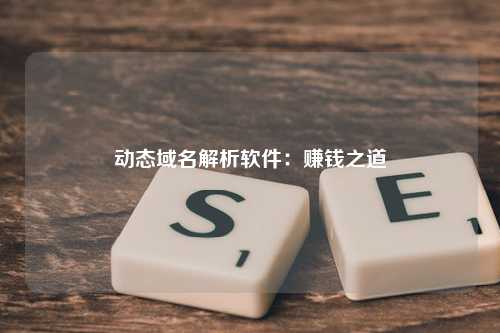 动态域名解析软件：赚钱之道