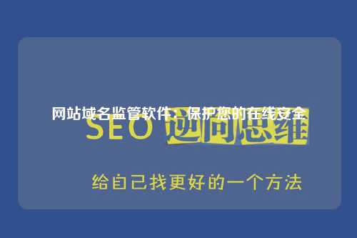 网站域名监管软件：保护您的在线安全